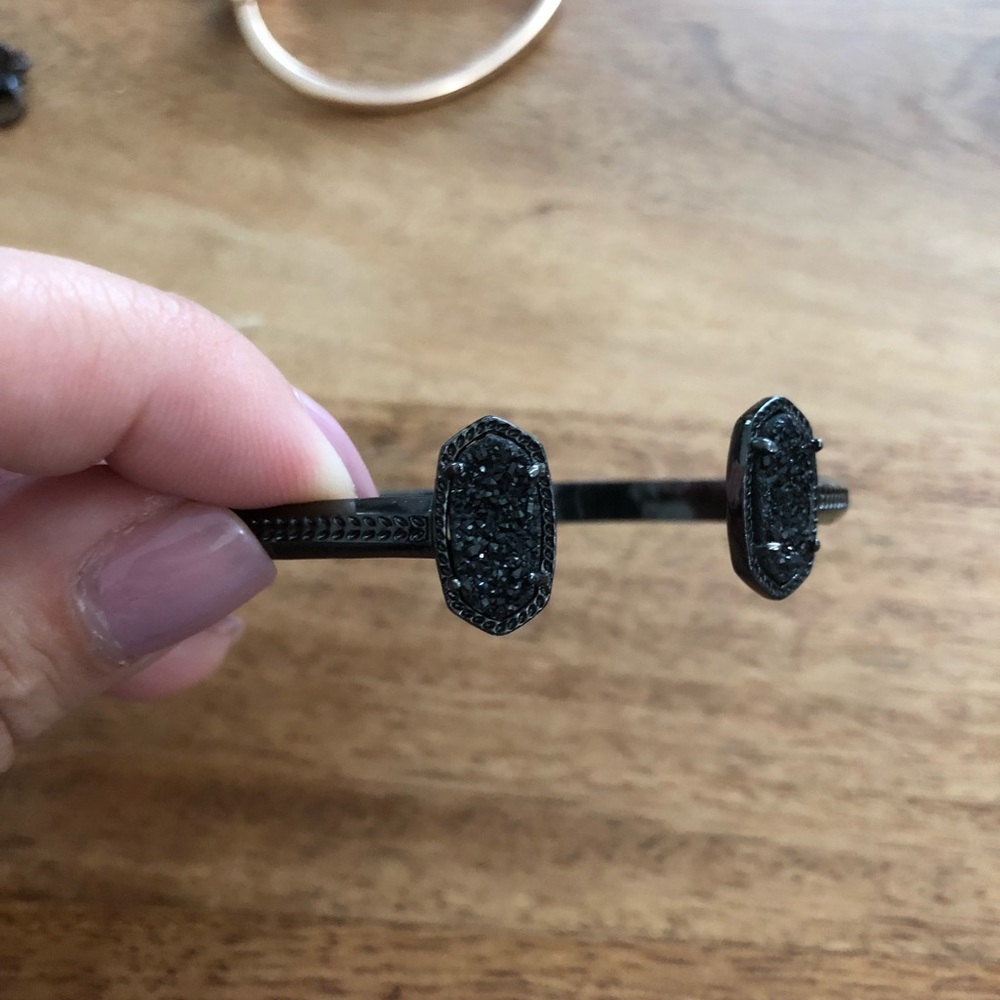 Kendra Scott gunmetal druzy Elton Bracelet